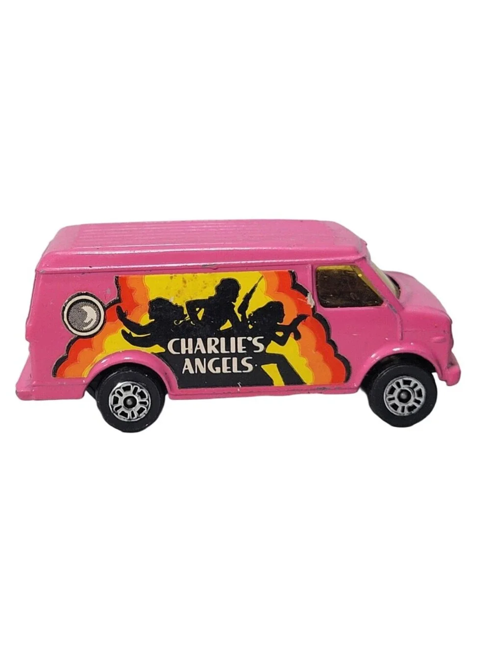 Vintage 1977 Charlies Angels Pink Van Die-Cast Chevy By Corgi Juniors